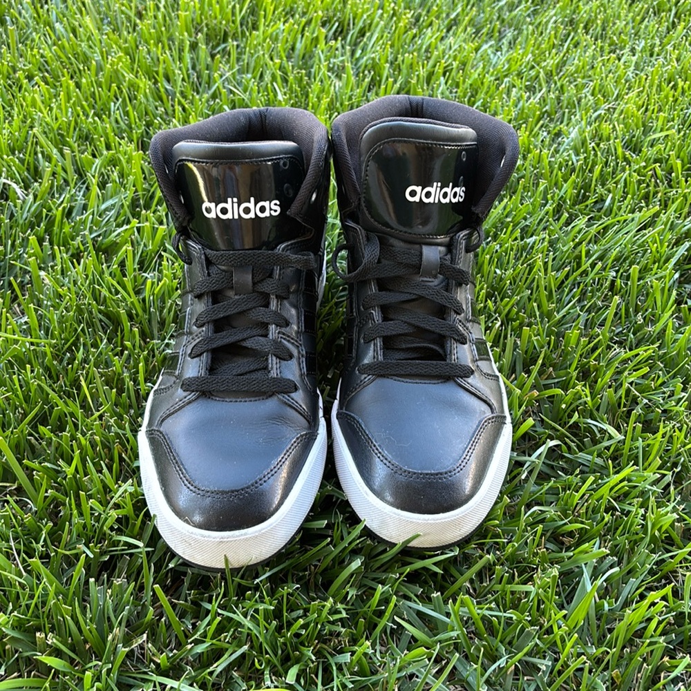 Adidas Black Leopard Neo Raleigh High Tops